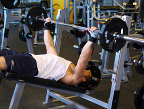 wide hands bench press